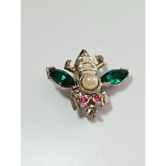 Gold tone vintage bee brooch - Picture 8 of 9